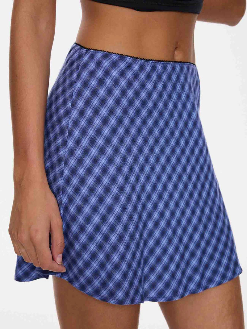 THRILLS - High Speed Check Mini Skirt - Guardian Navy