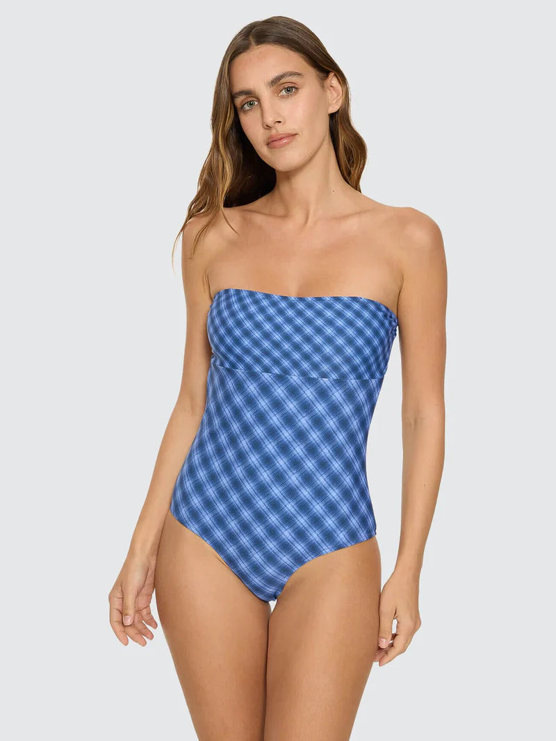 THRILLS - High Speed Check Strapless One Piece