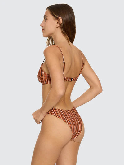 THRILLS - Aftersun Stripe Underwire Bikini Top - Burnt Orange