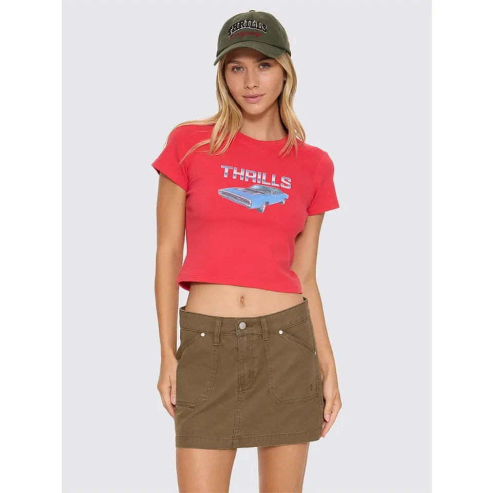 THRILLS - Infinite Horsepower Mini Tee - FLAME RED