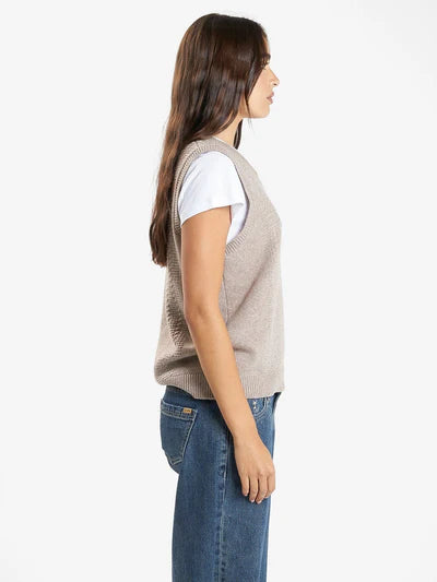 THRILLS - Imperial Jacquard Knit Vest - Sand