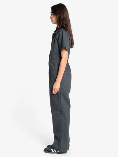 THRILLS - Carpenter Short Sleeve Coverall - DARK CHARCOAL