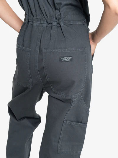 THRILLS - Carpenter Short Sleeve Coverall - DARK CHARCOAL