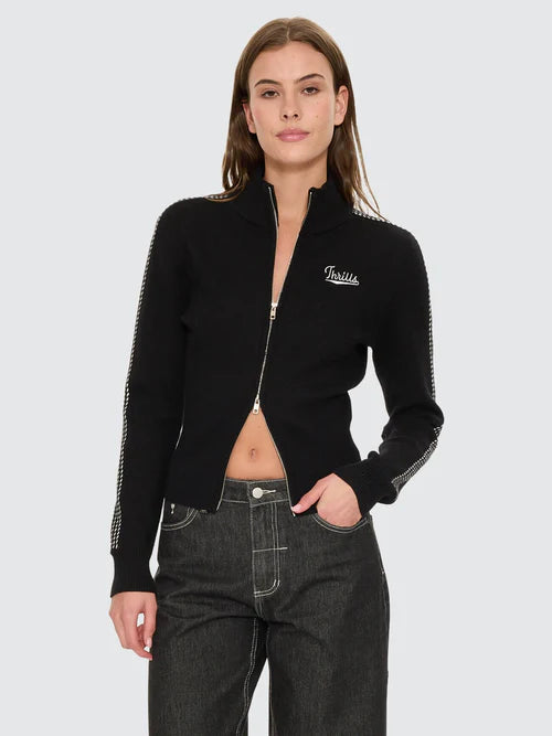 THRILLS - Final Call Zip Knit Sweater - Black