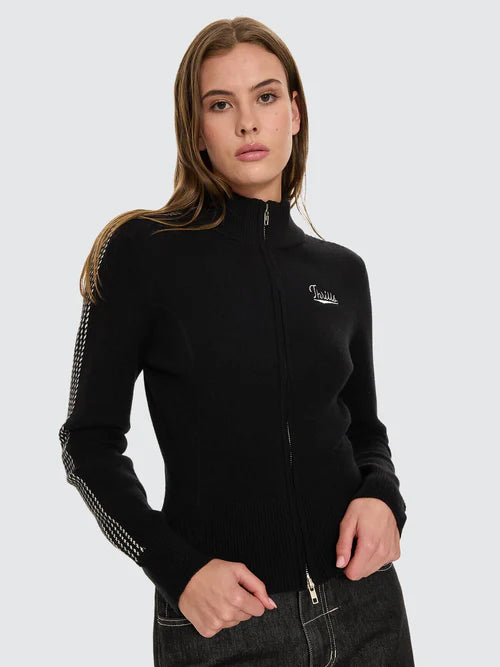 THRILLS - Final Call Zip Knit Sweater - Black