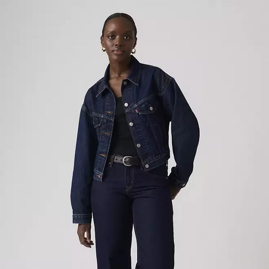 LEVIS - Shrunken 90s Trucker Jacket - Remember Together - Dark Wash