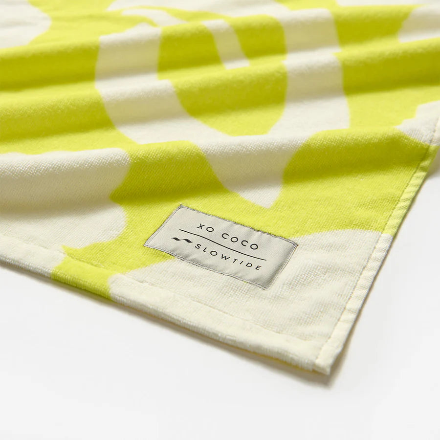 SLOWTIDE - XOXO Beach Towel - Citron | Coco Ho x Slowtide