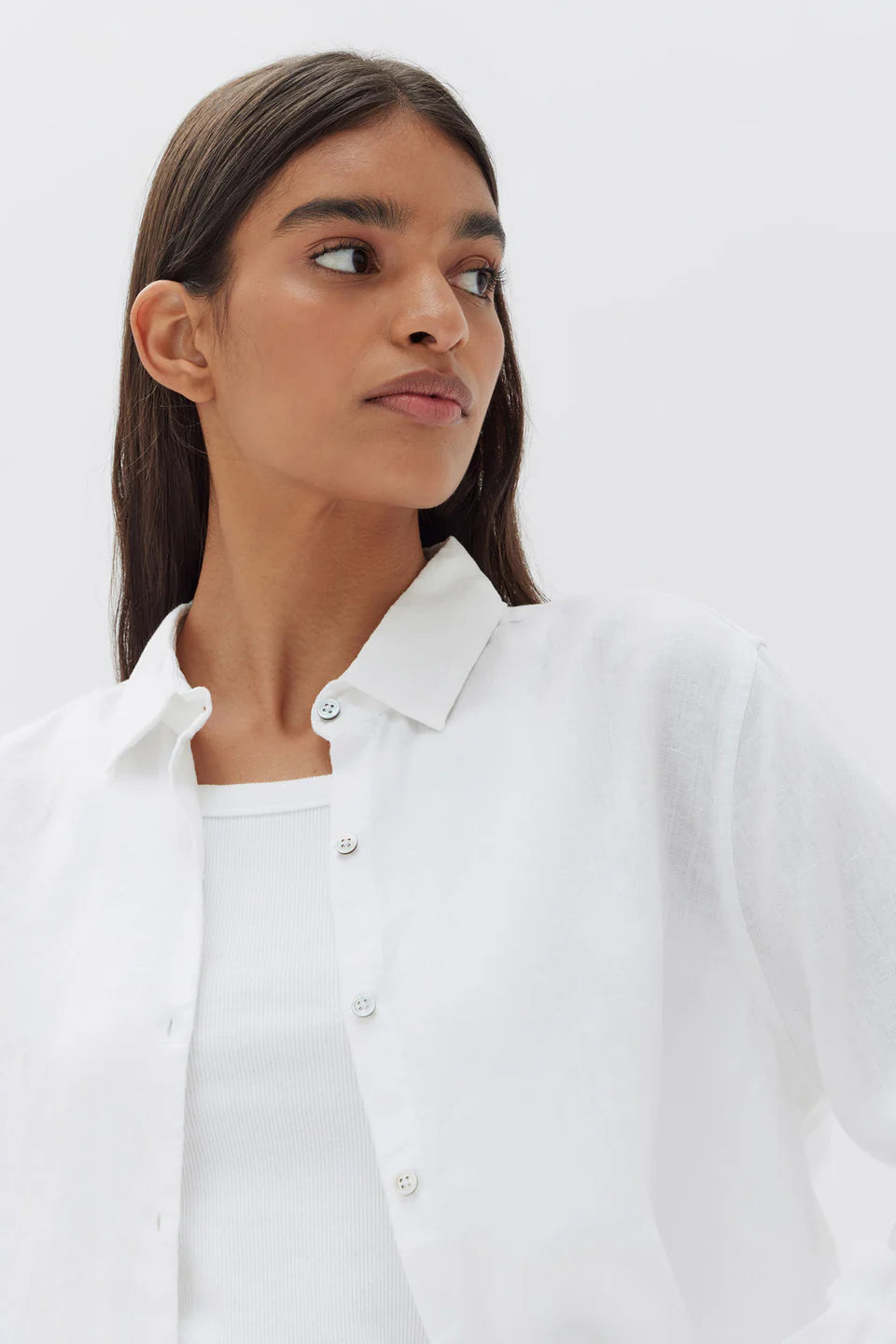 ASSEMBLY LABEL - Xander Long Sleeve  Shirt - WHITE