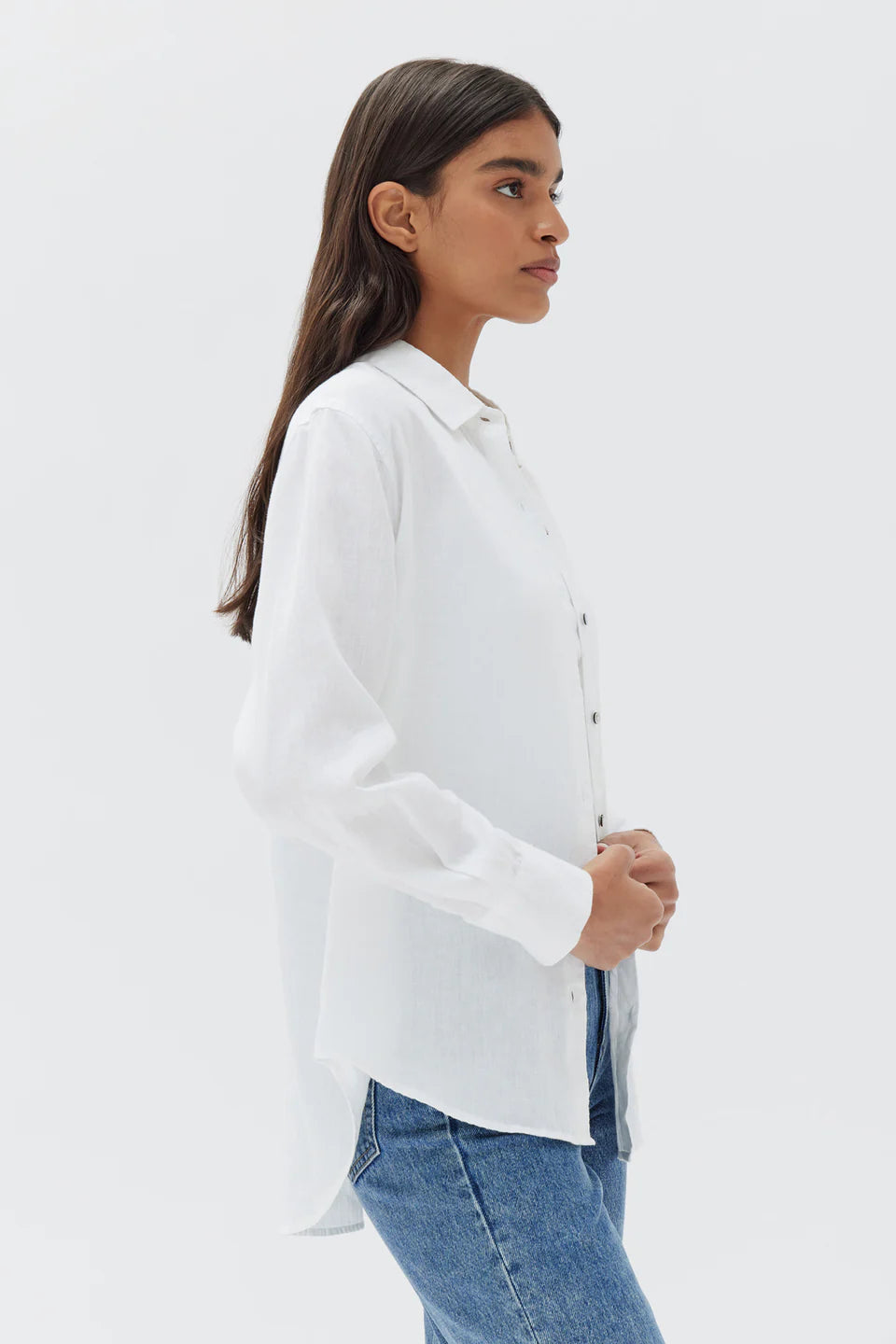 ASSEMBLY LABEL - Xander Long Sleeve  Shirt - WHITE