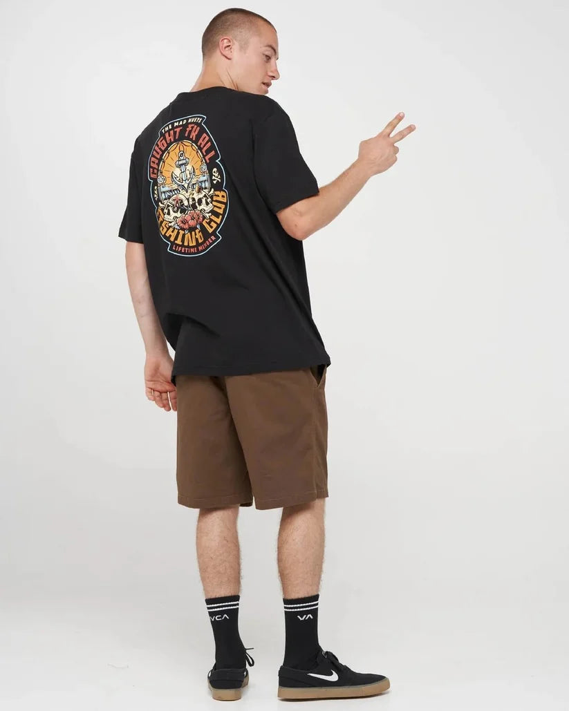 THE MAD HUEYS - Caught FK Skull SS Tee - BLACK
