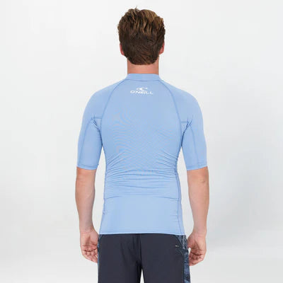 O'NEILL  - Clean & Mean S/S Rash Vest - Faded Denim