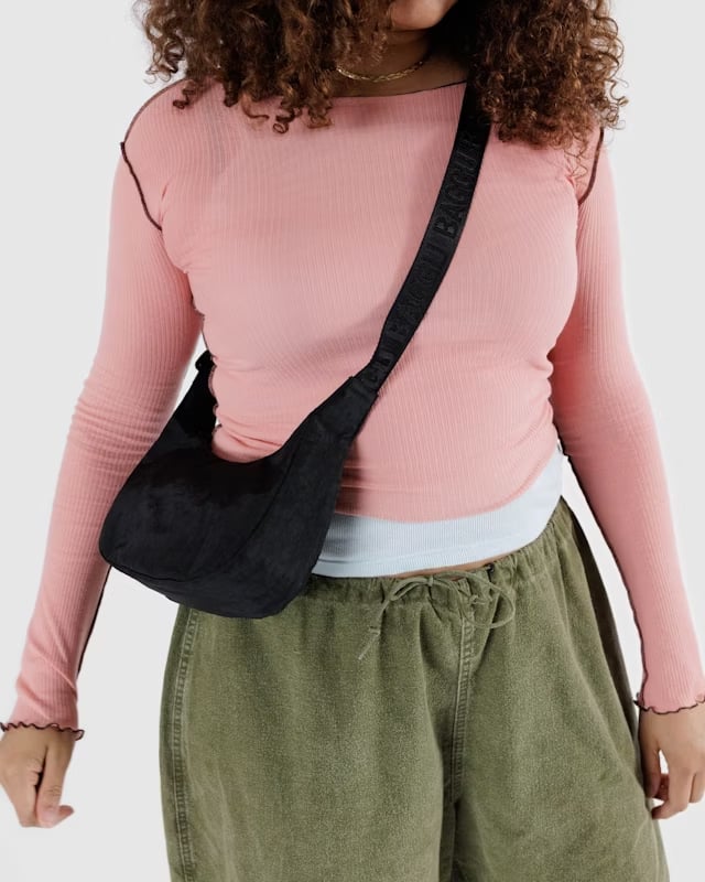 BAGGU - Small Nylon Crescent Bag - Cypress