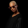VALLEY EYEWEAR - GHOST - Fire Stone Black Temples w. Gold Metal Trim / Brown Lens