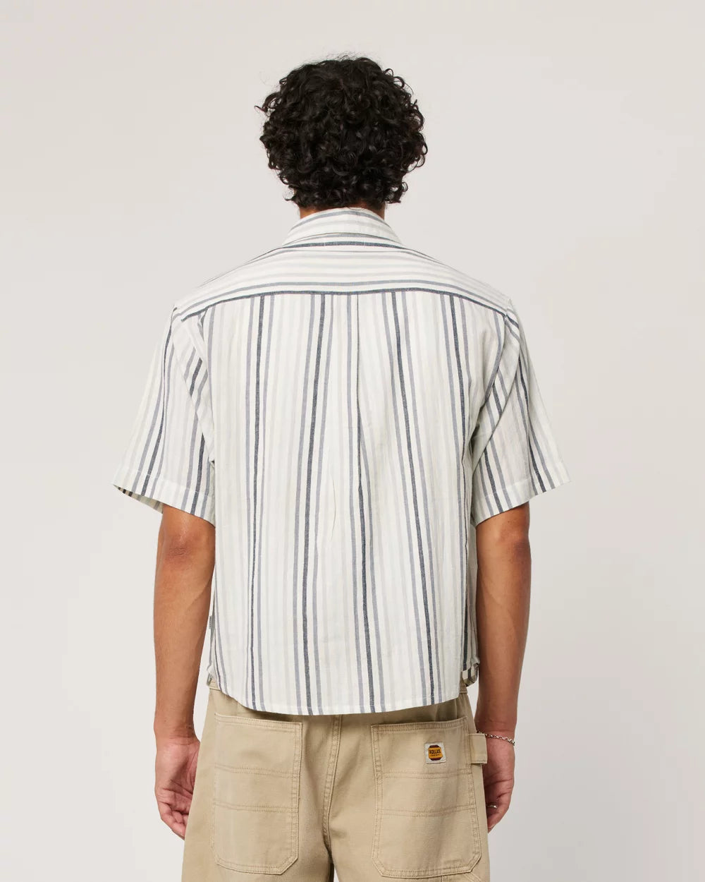 ROLLA'S - Tidal Waves Stripe Shirt - Titanium Stripe