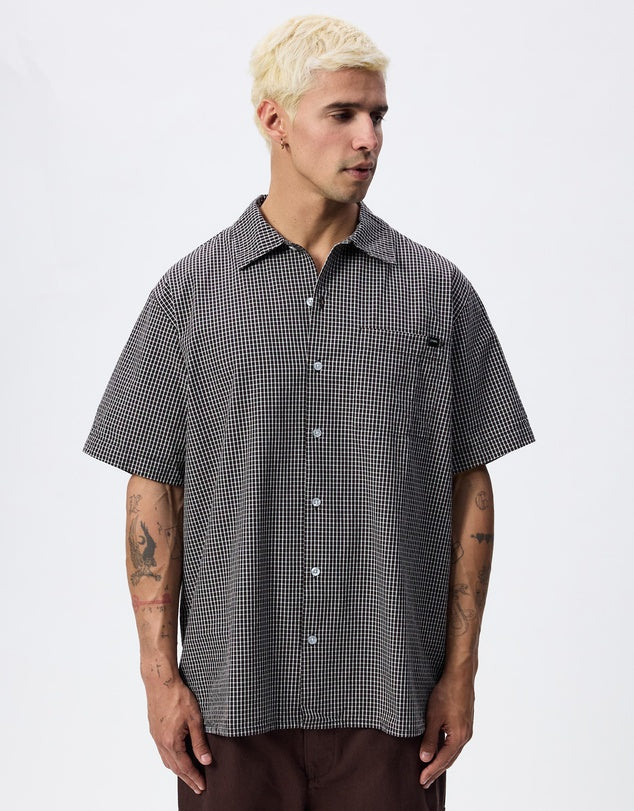 THRILLS - Split Decision Short Sleeve Shirt - BLACK