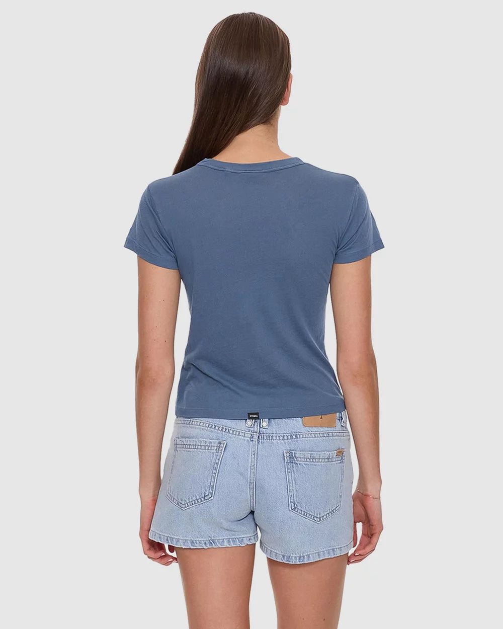 THRILLS - Track Record Baby Tee - Bluefin