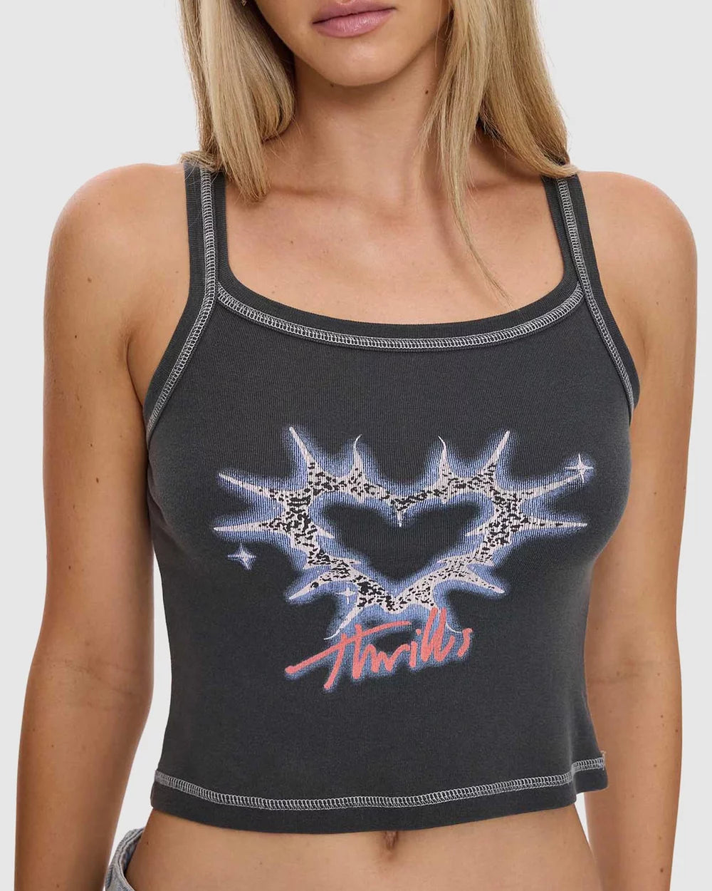THRILLS - Burning Hearts Base Tank - MERCH BLACK