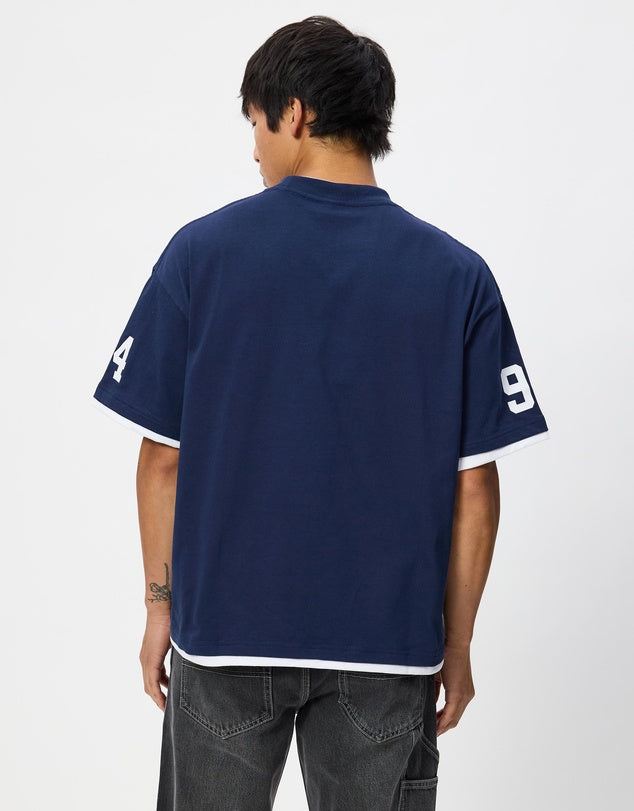 WORSHIP - Sideline Box Crop Layer Tee - BLACK IRIS