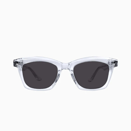 VALLEY EYEWEAR - HUTCH - Crystal w. Silver Metal Trim / Black Lens