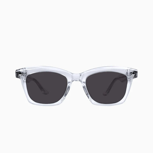 VALLEY EYEWEAR - HUTCH - Crystal w. Silver Metal Trim / Black Lens