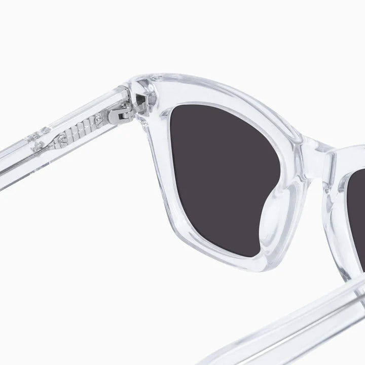 VALLEY EYEWEAR - HUTCH - Crystal w. Silver Metal Trim / Black Lens