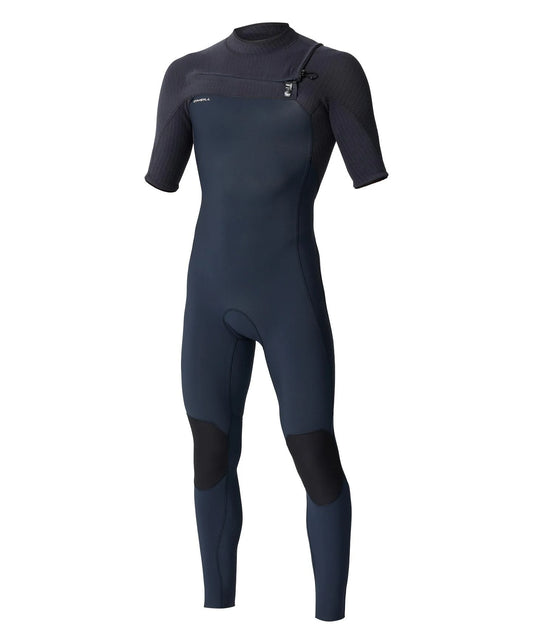O'NEILL - HyperFreak 2mm Short Arm Steamer Chest Zip Wetsuit - Carbon/Gunmetal