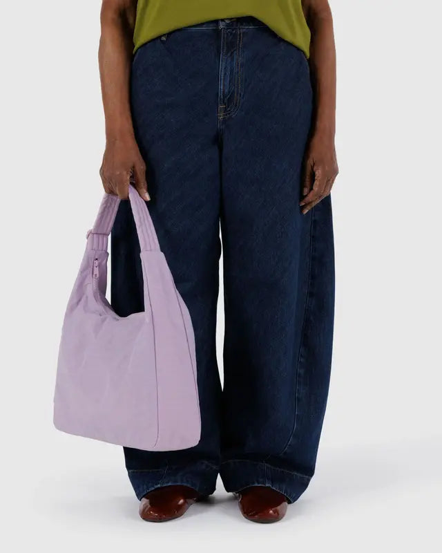 BAGGU - Large Nylon Shoulder Bag - DUSTY PINK