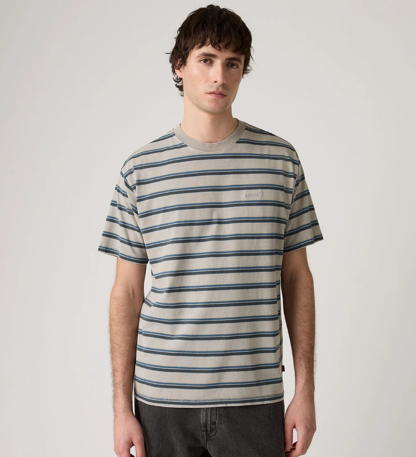 LEVI'S - Men's Red Tab Vintage T- Shirt - MARTIN STRIP DARK SLATE