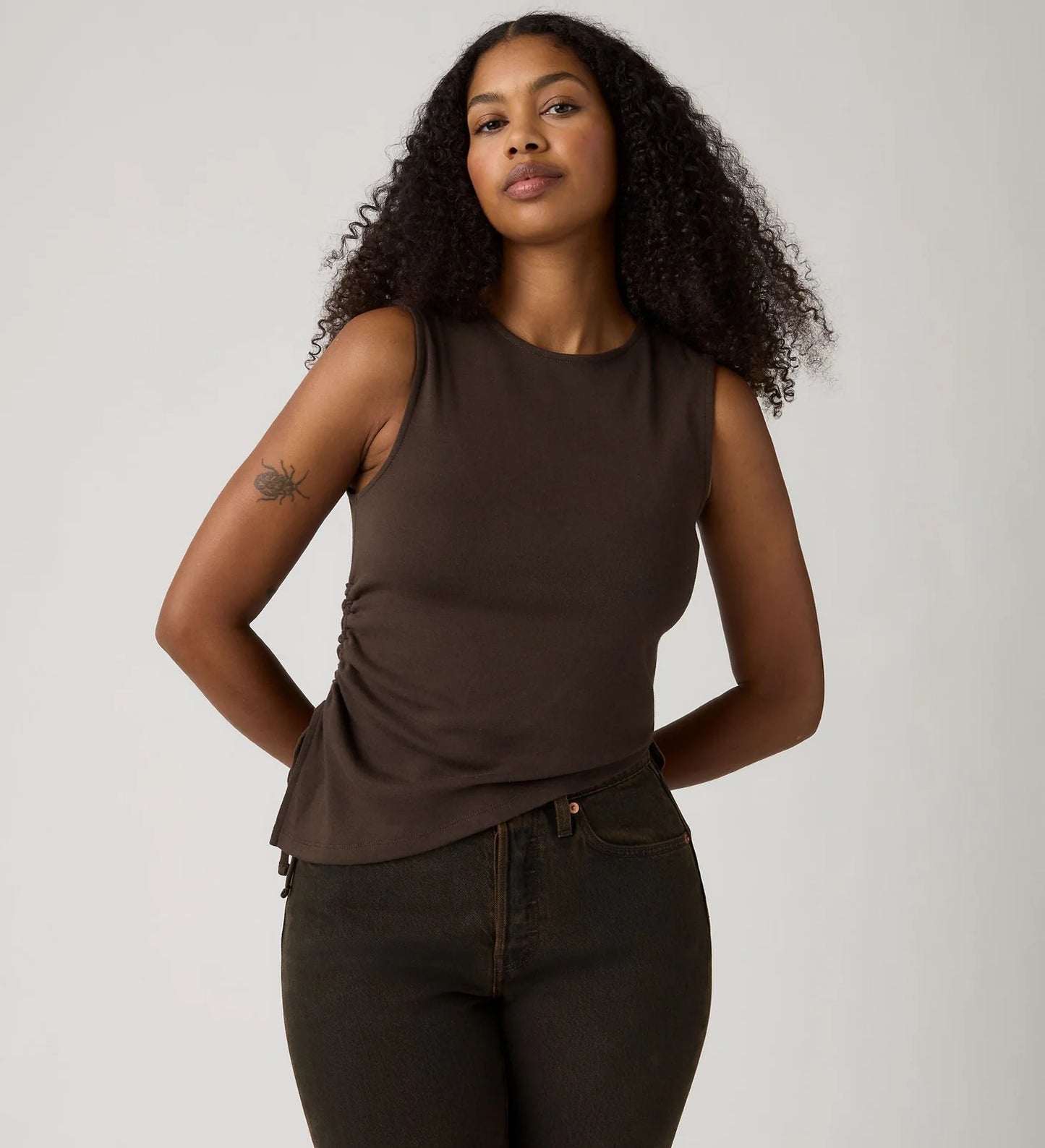 LEVI'S - Women's Alila Asymmetrical Sleeveless Top - JAVA