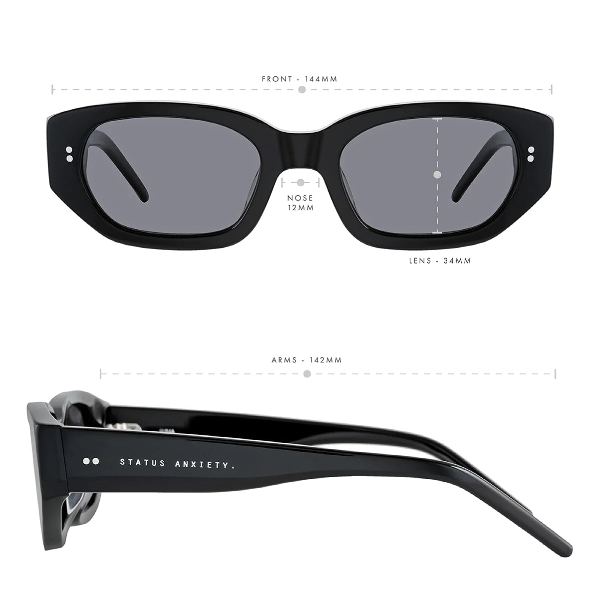STATUS ANXIETY - Luna Sunglasses - Black