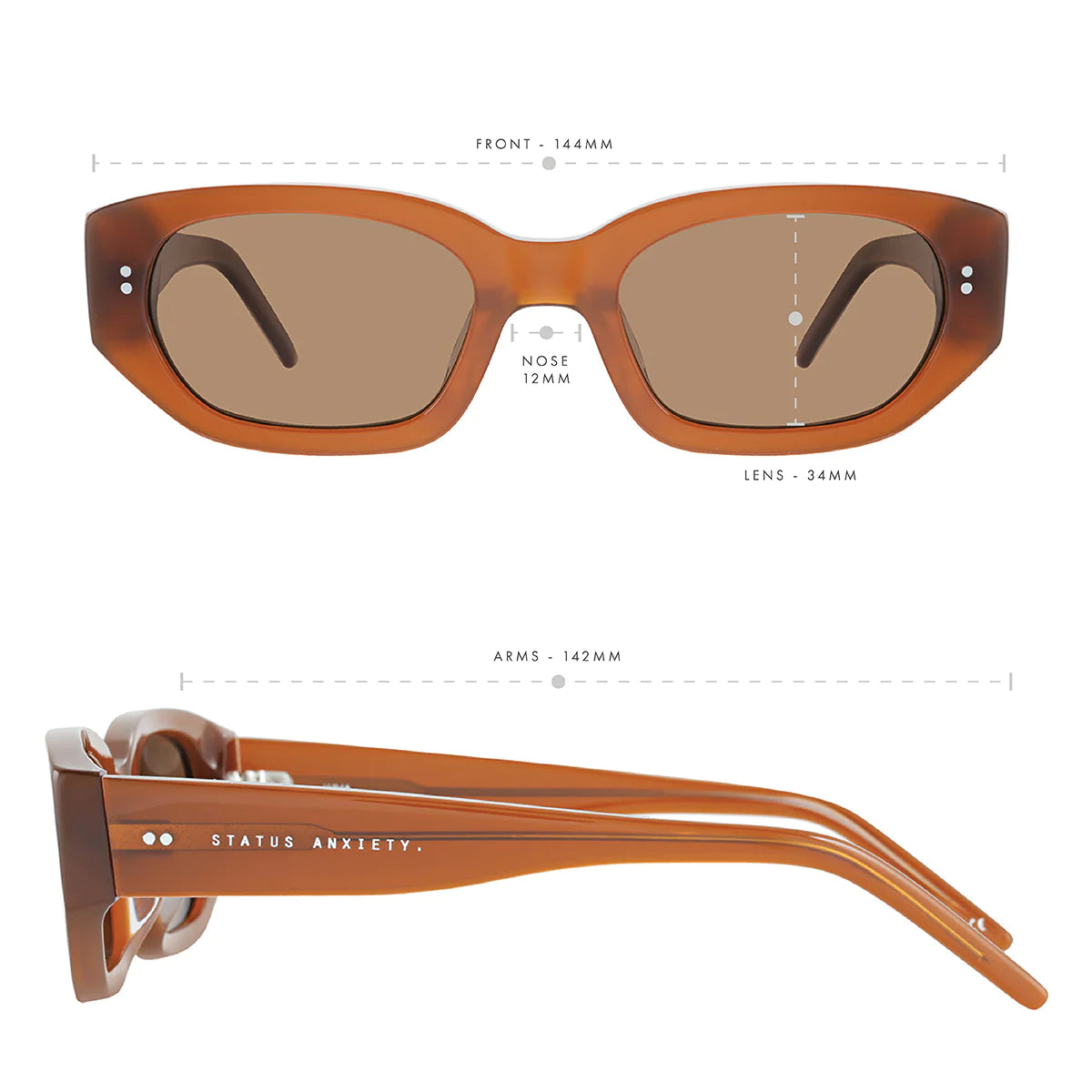 STATUS ANXIETY - Sunglasses Luna - Brown