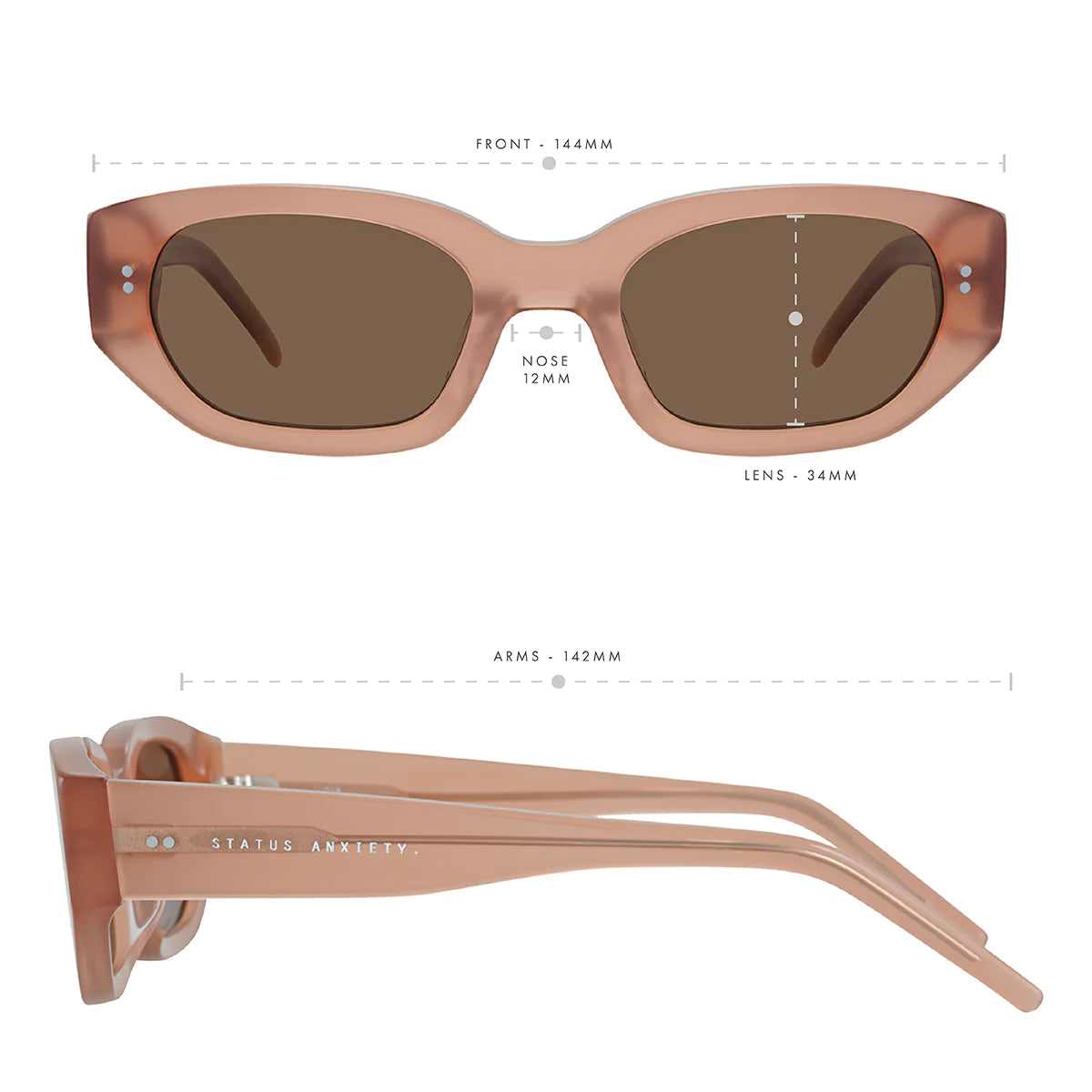 STATUS ANXIETY - Sunglasses Luna - Rose
