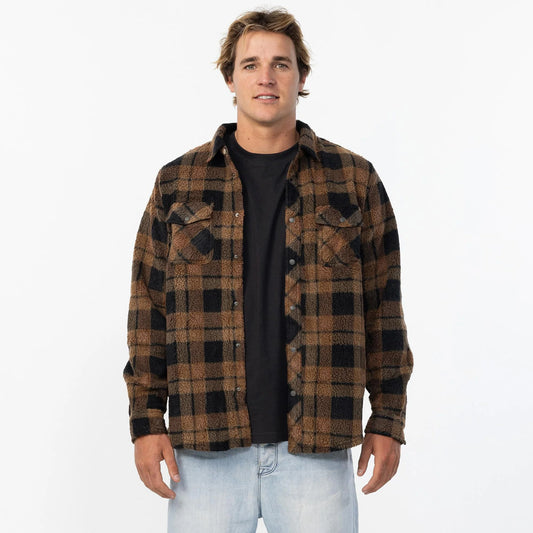O'NEILL - Men's Glacier Plaid High Pile Superfleece - DKH DARK