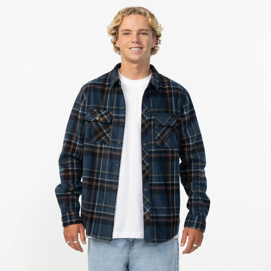 O'NEILL - Men's Glacier Plaid Superfleece - MNN MIDNIGHT NAVY