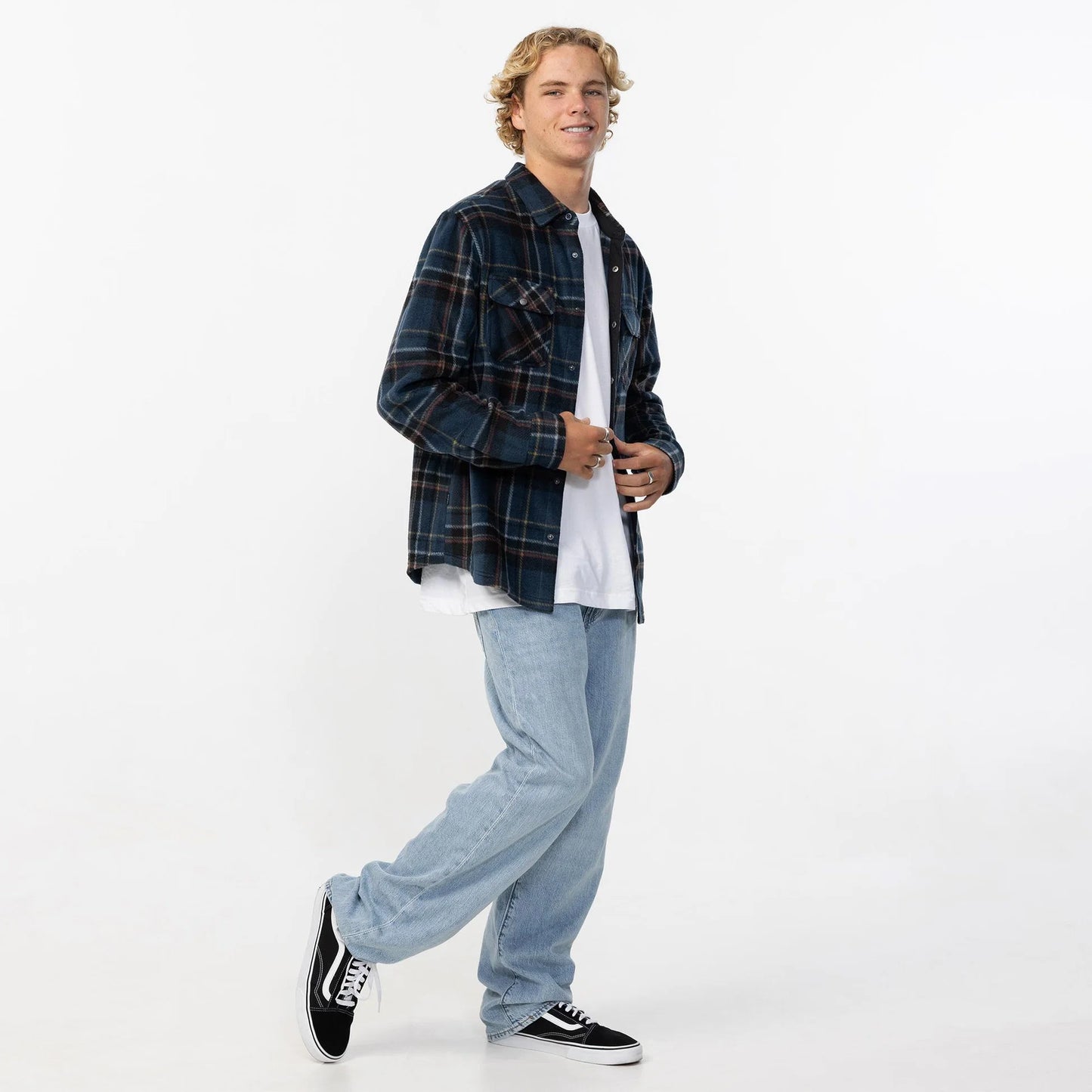 O'NEILL - Men's Glacier Plaid Superfleece - MNN MIDNIGHT NAVY