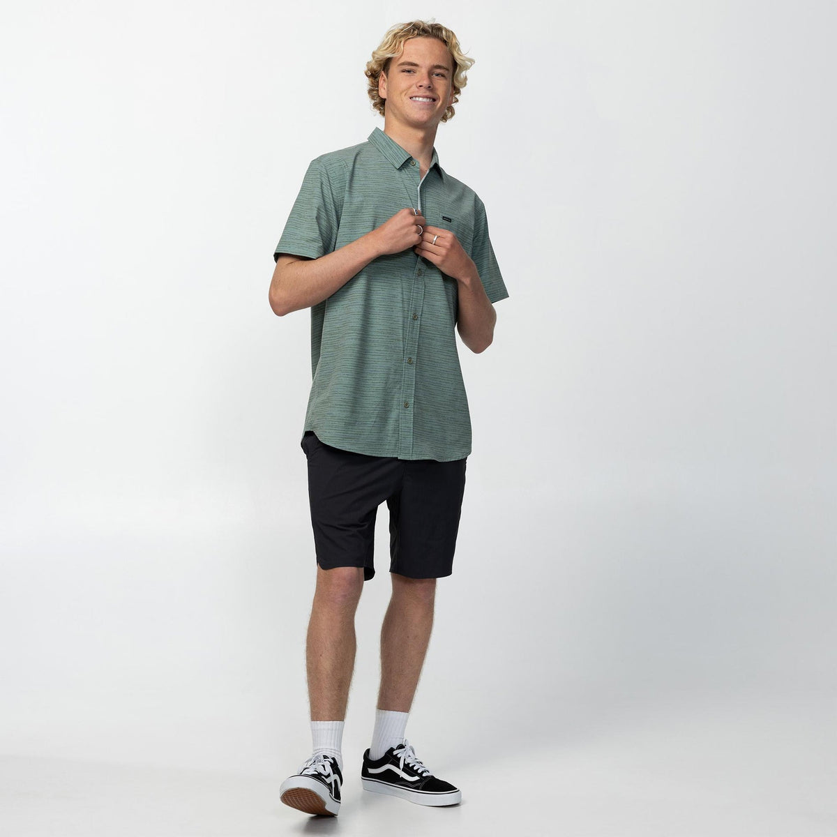 O'NEILL - TRVL UPF Traverse Stripe Standard - SAGE GREEN