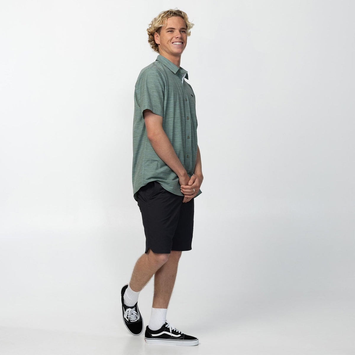 O'NEILL - TRVL UPF Traverse Stripe Standard - SAGE GREEN