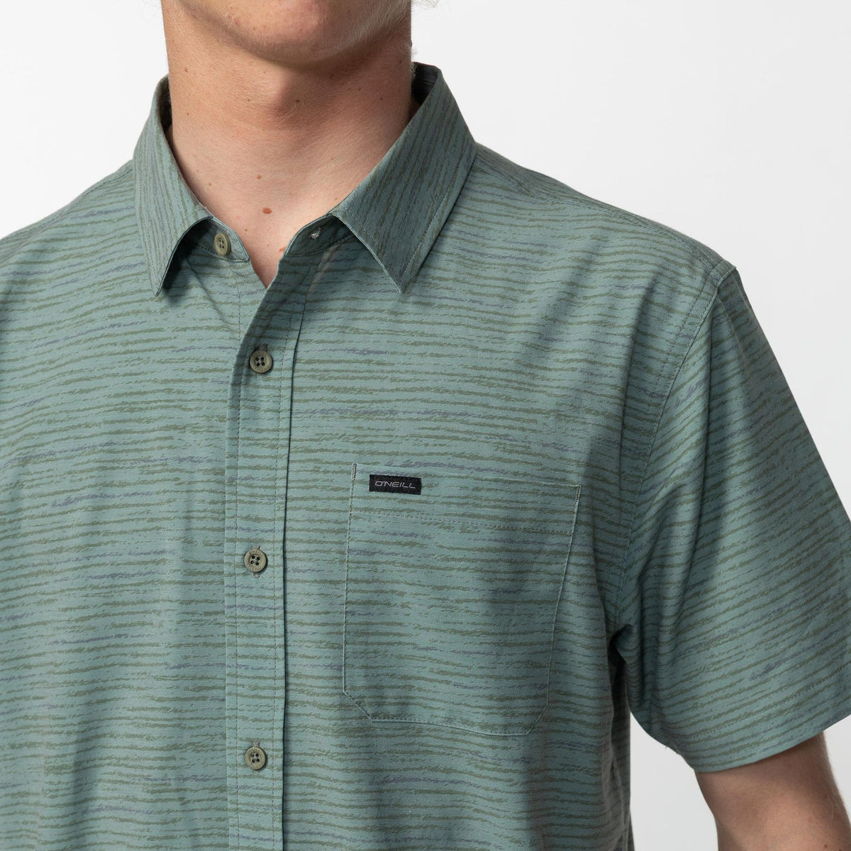 O'NEILL - TRVL UPF Traverse Stripe Standard - SAGE GREEN