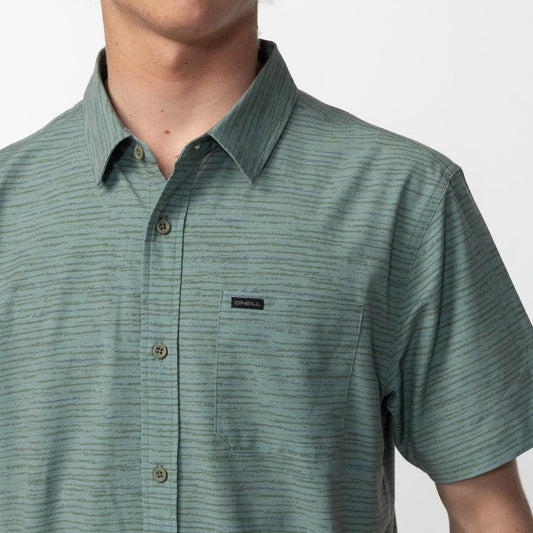 O'NEILL - TRVL UPF Traverse Stripe Standard - SAGE GREEN