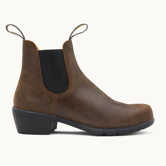 BLUNDSTONE - Womens Elastic Sided Heel Boot 1673 - ANTIQUE BROWN