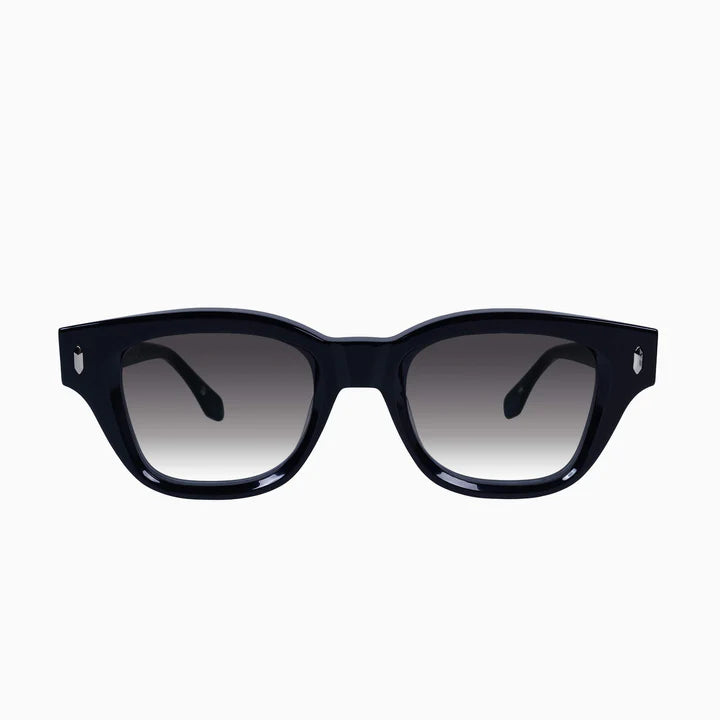 VALLEY EYEWARE - RITUAL - Gloss Black w Silver Metal / Black Gradient Lens