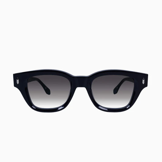 VALLEY EYEWARE - RITUAL - Gloss Black w Silver Metal / Black Gradient Lens