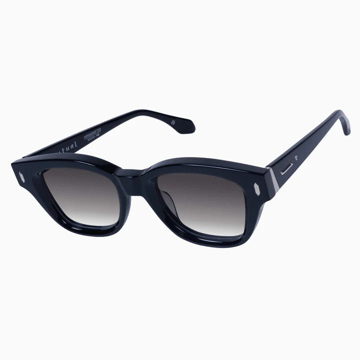 VALLEY EYEWARE - RITUAL - Gloss Black w Silver Metal / Black Gradient Lens