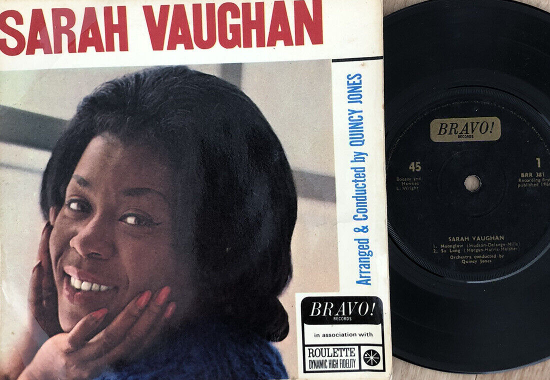 SARAH VAUGHAN EP w/The Quincy Jones Orchestra RARE UK BRAVO! 1966
