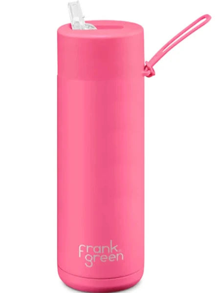 FRANK GREEN - Straw Lid Ceramic Reusable Bottle 20oz /595ml