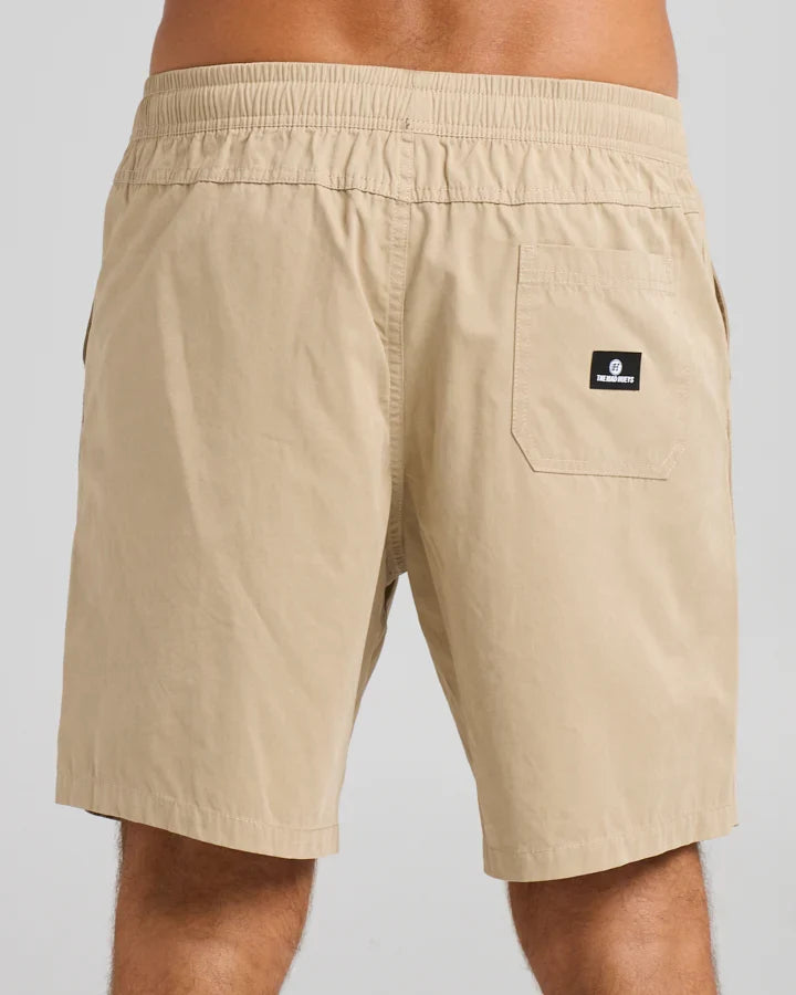 THE MAD HUEYS - Skull Anchor 18" Volley SHORT - TAUPE