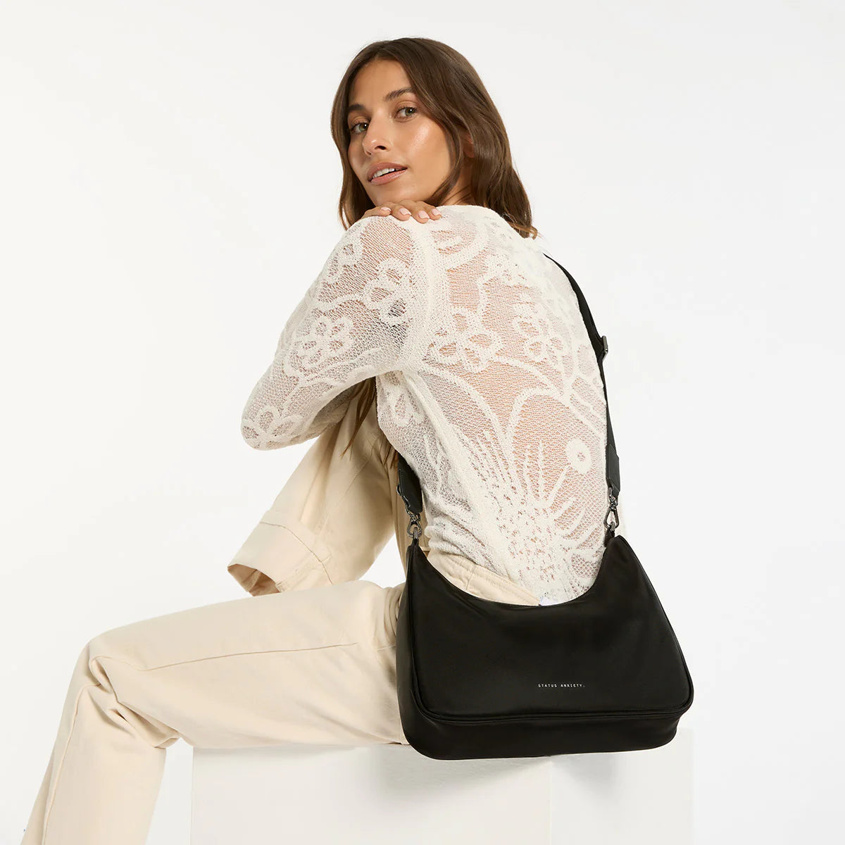 STATUS ANXIETY - Fleur Recycled Bag - Black
