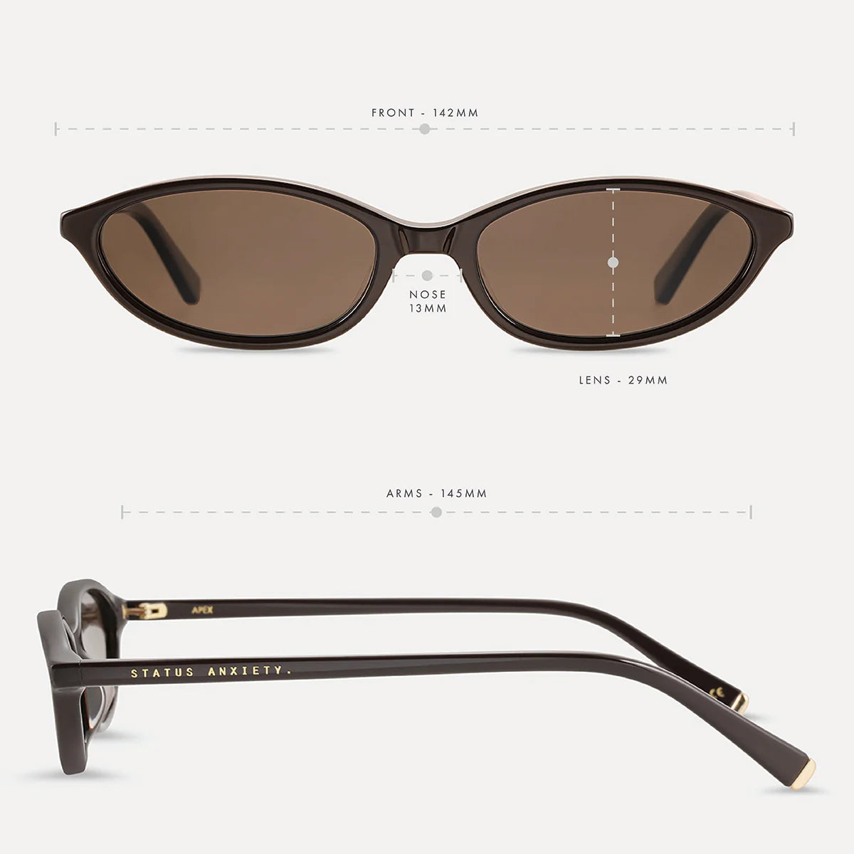 STATUS ANXIETY - Apex Sunglasses - Espresso/Gold