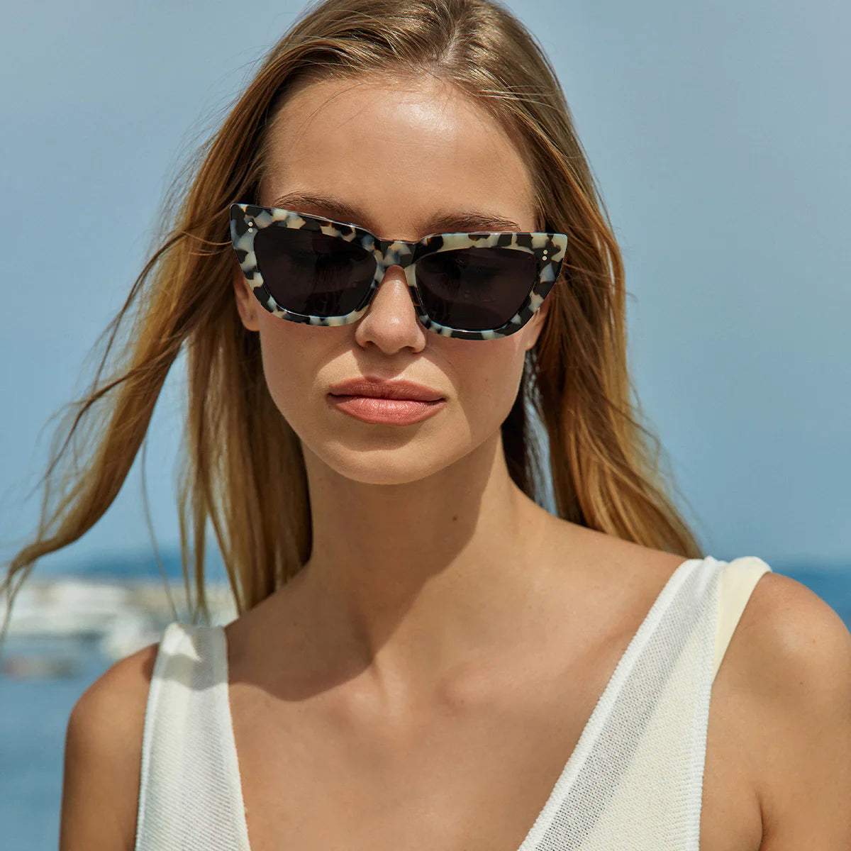 STATUS ANXIETY - Sunglasses Desolate - White Tort
