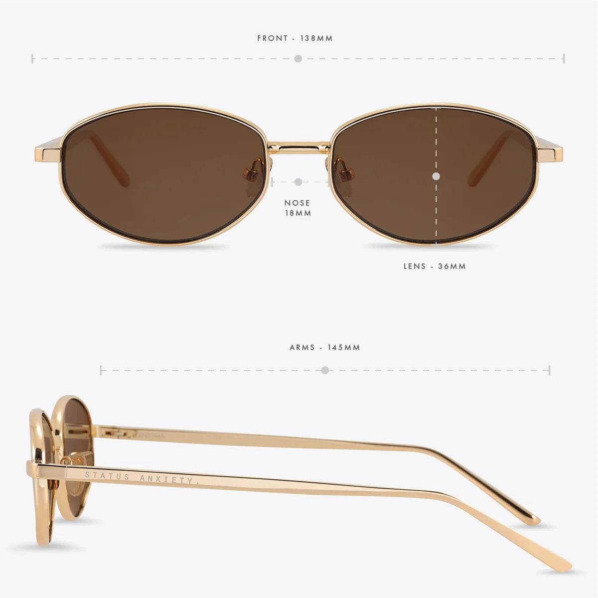 STATUS ANXIETY - Enigma Sunglasses - Gold